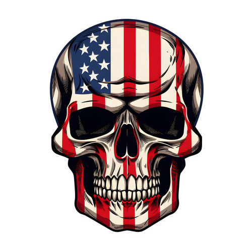 Auto sticker usa teschio opaco - auto,