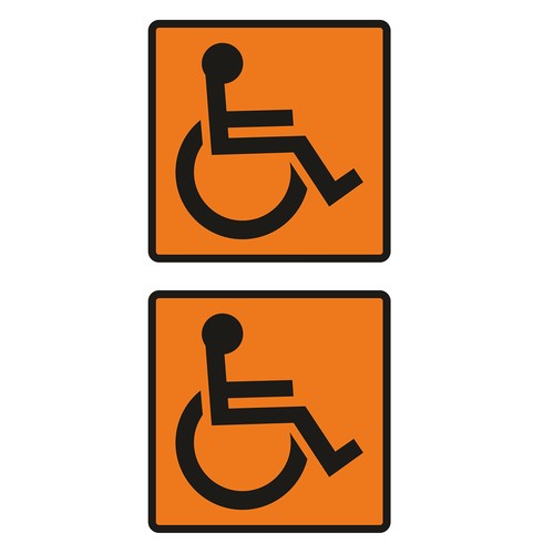 Adesivi disabili invalidi - disabili,