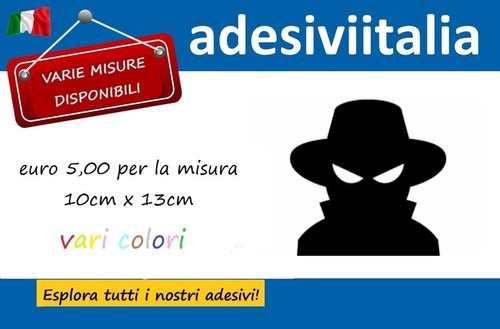 Adesivo lucido agente segreto - adesivo,